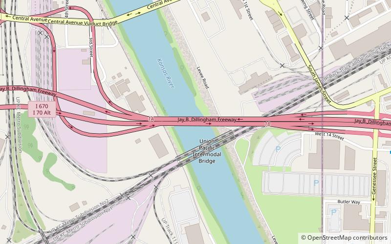 I-670 Viaduct location map