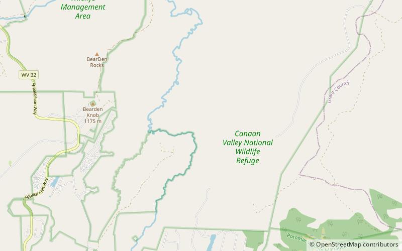 Canaan Valley National Wildlife Refuge location map