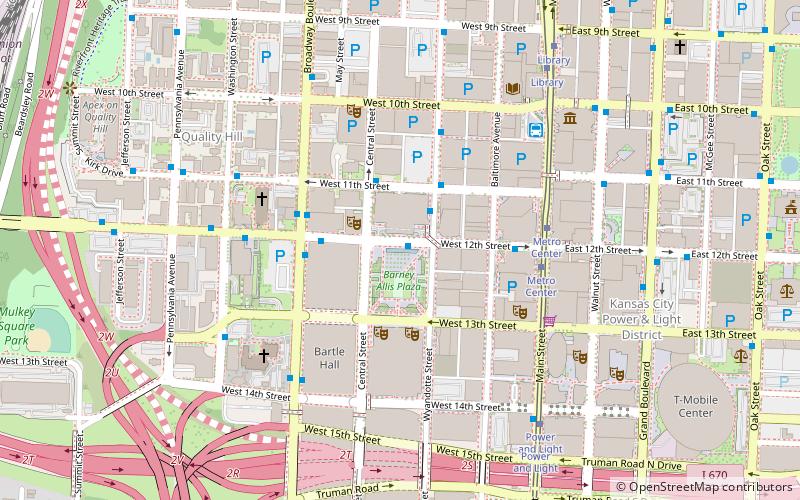 Barney Allis Plaza location map