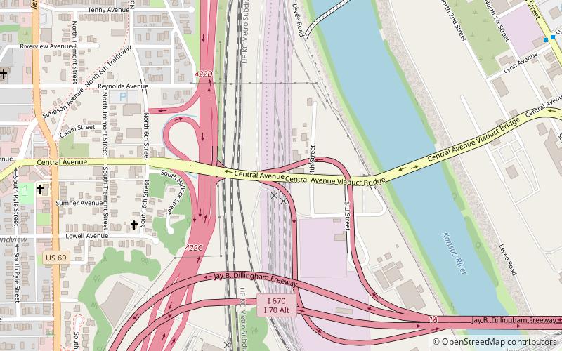 central avenue bridge kansas city location map