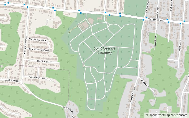 Old St. Joseph's Cemetery location map