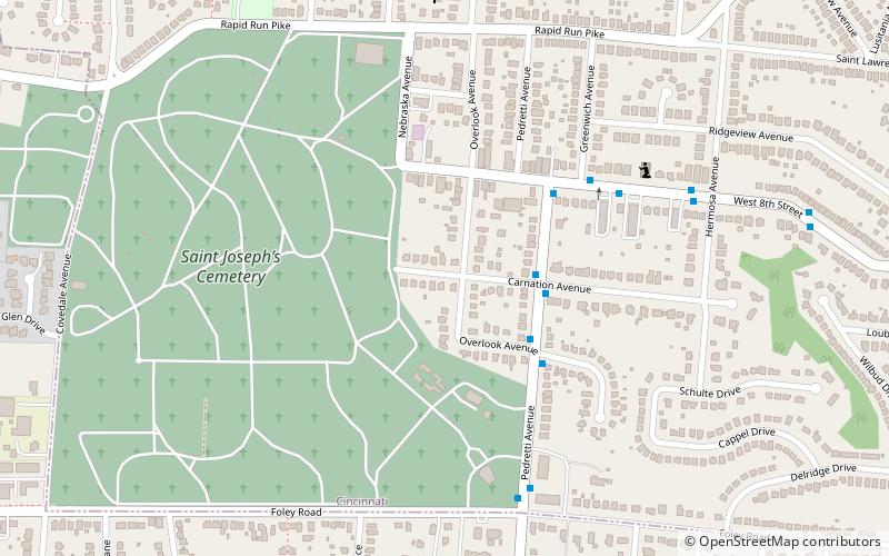 New St. Joseph Cemetery location map