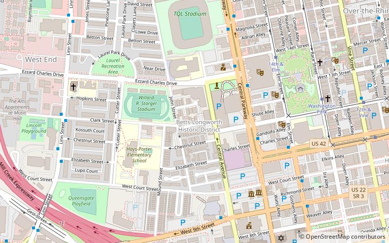 betts house cincinnati location map