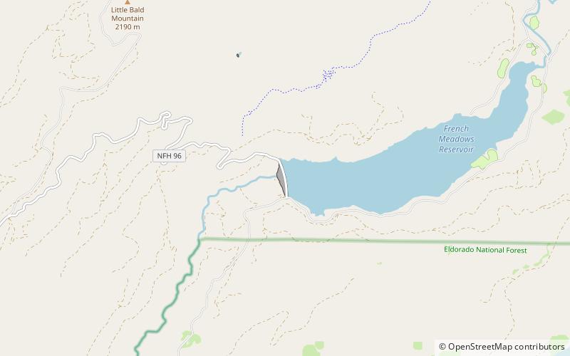 French Meadows Reservoir location map
