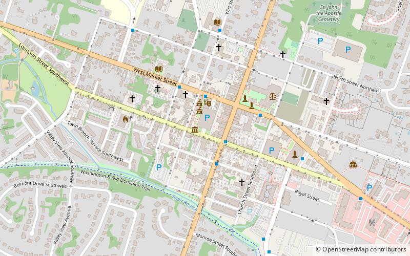 Leesburg Historic District location map