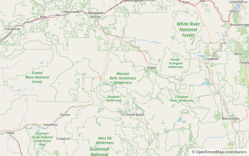 Snowmass Mountain location map