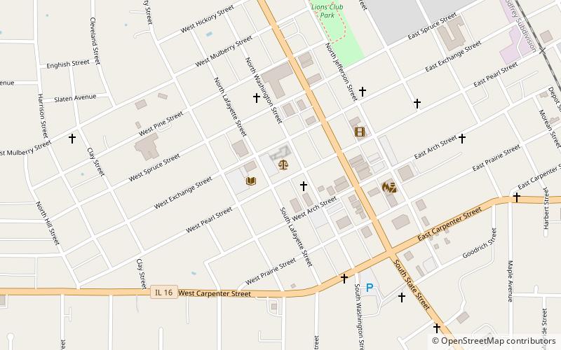 Jersey County Courthouse location map