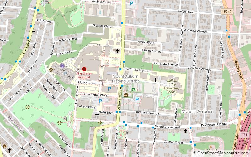 Mount Auburn Historic District location map