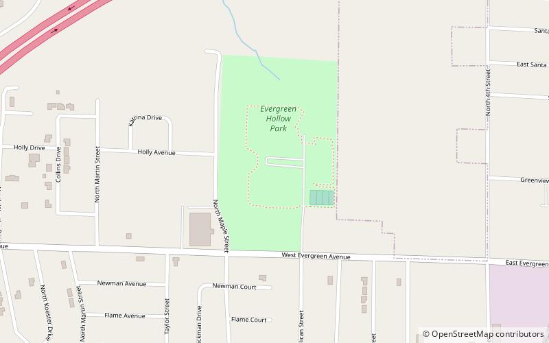 Evergreen Hollow Park location map