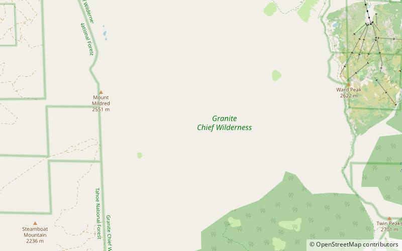 Granite Chief Wilderness location map