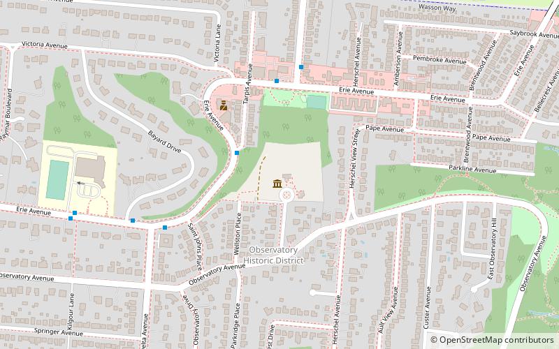 Cincinnati Observatory location map