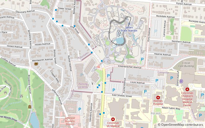 Cincinnati Zoo Historic Structures location map