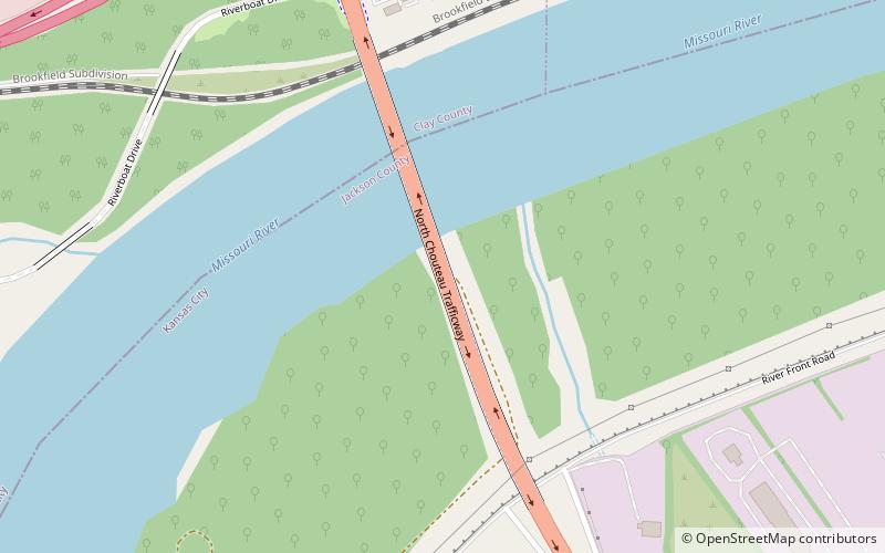 Chouteau Bridge location map