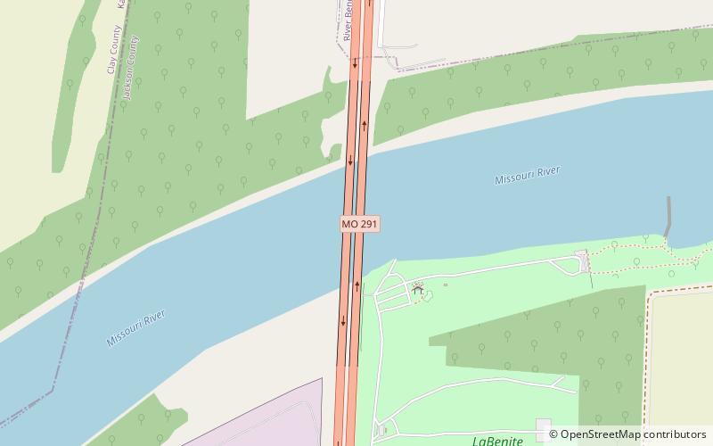 Liberty Bend Bridge location map