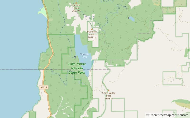 Park Stanowy Lake Tahoe – Nevada location map