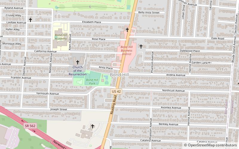 Bond Hill location map