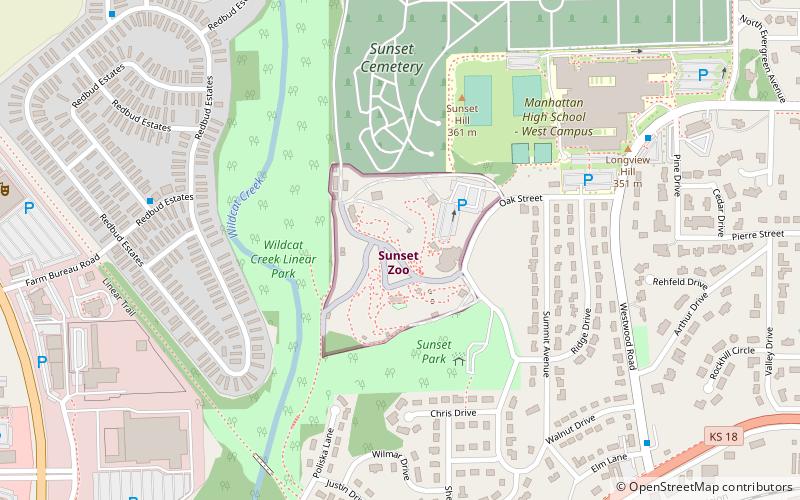 Sunset Zoo location map