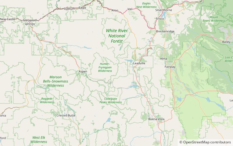 mount oklahoma hunter fryingpan wilderness location map