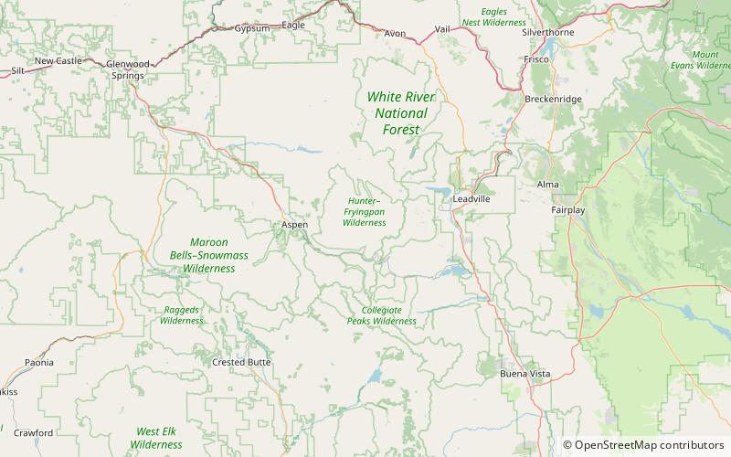 bill williams peak hunter fryingpan wilderness location map