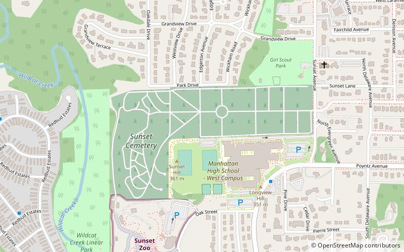 Sunset Cemetery location map