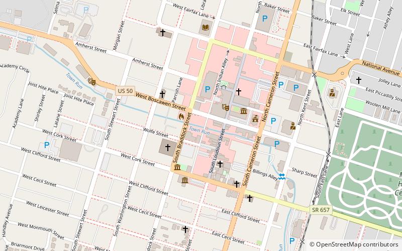 Winchester Historic District location map