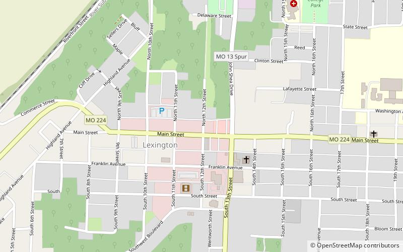 commercial community historic district lexington location map