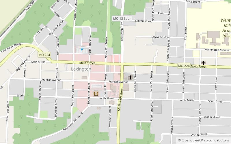 Lafayette County Courthouse location map