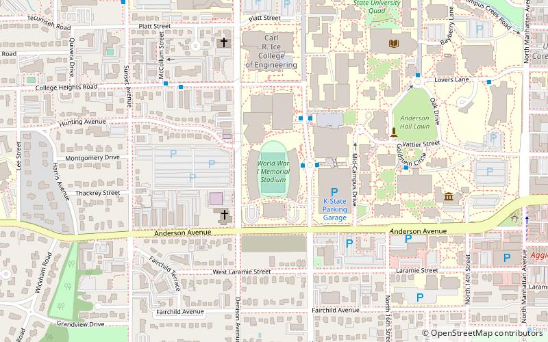 World War I Memorial Stadium location map