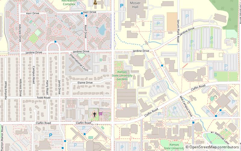 Kansas State University Gardens location map
