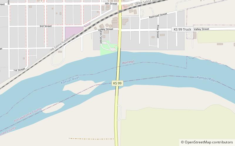K-99 Wamego Bridge location map