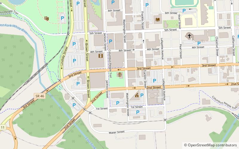 Bartholomew County Courthouse location map