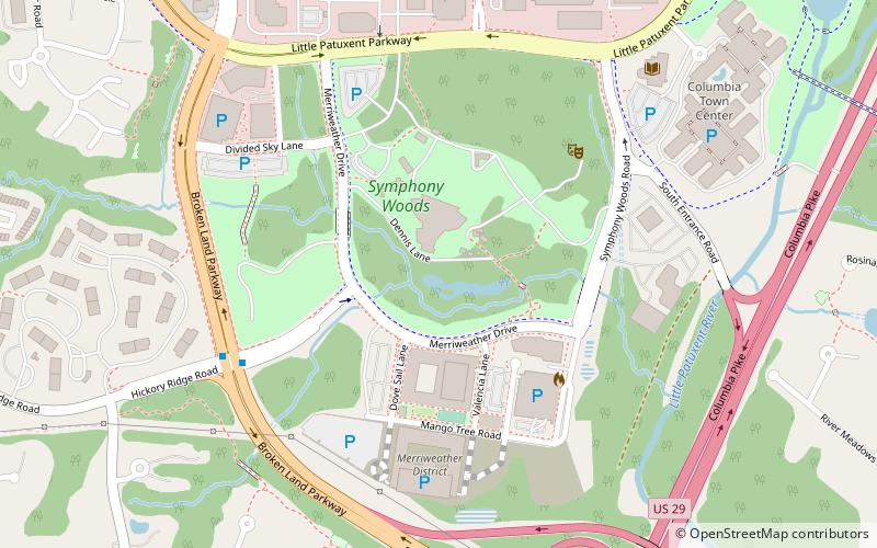 Merriweather Post Pavilion location map