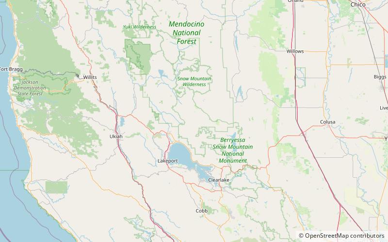 Berryessa Snow Mountain National Monument location map