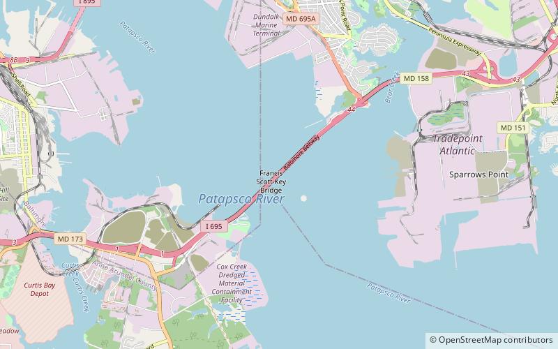 Francis Scott Key Bridge location map