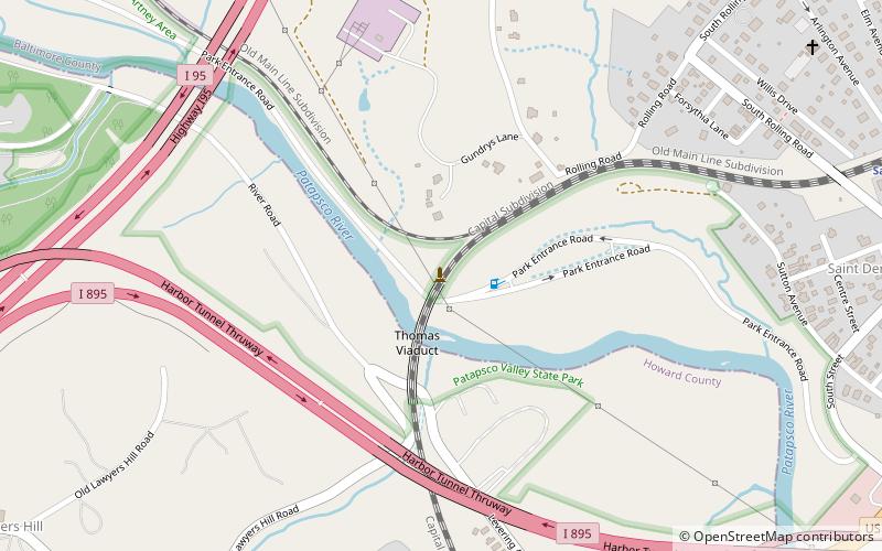 Thomas Viaduct location map