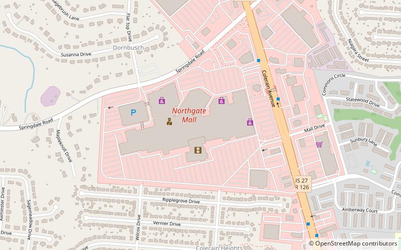 Northgate Mall location map