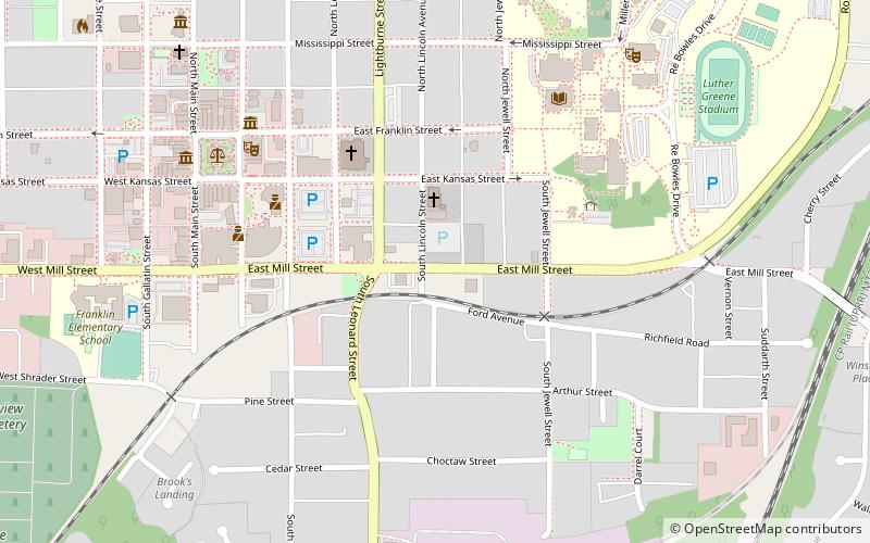 Arthur–Leonard Historic District location map