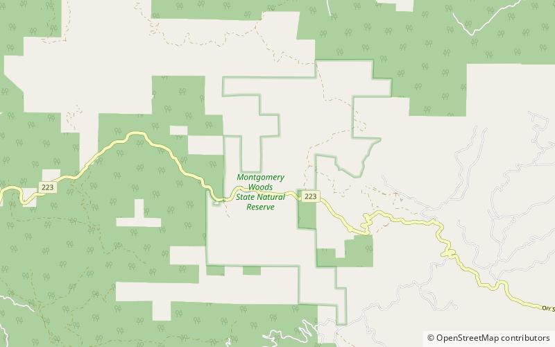 Montgomery Woods State Natural Reserve location map