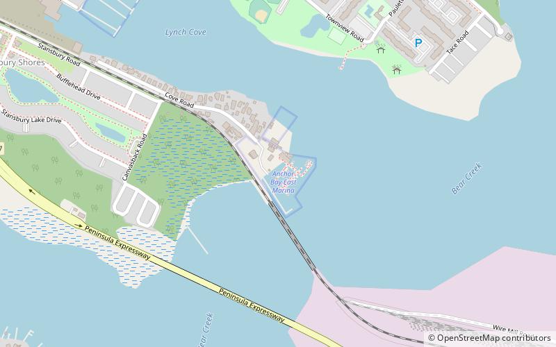 Anchor Bay East Marina location map