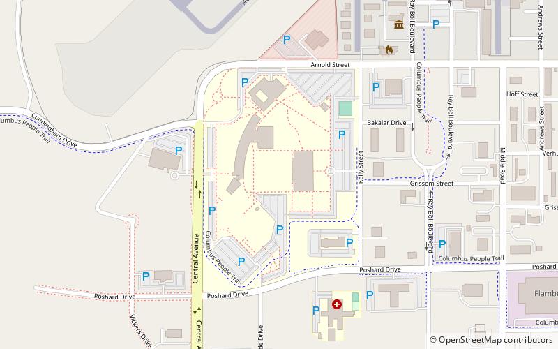 Indiana University – Purdue University Columbus location map