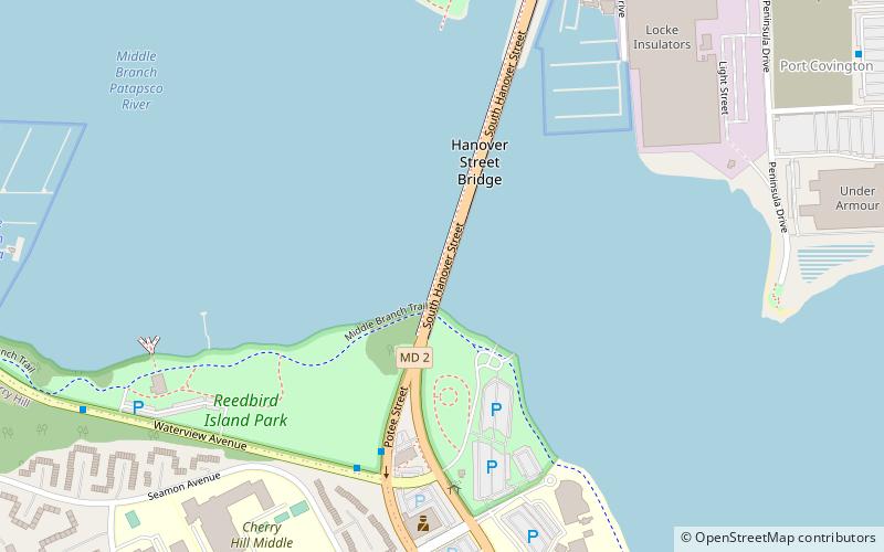 Hanover Street Bridge location map
