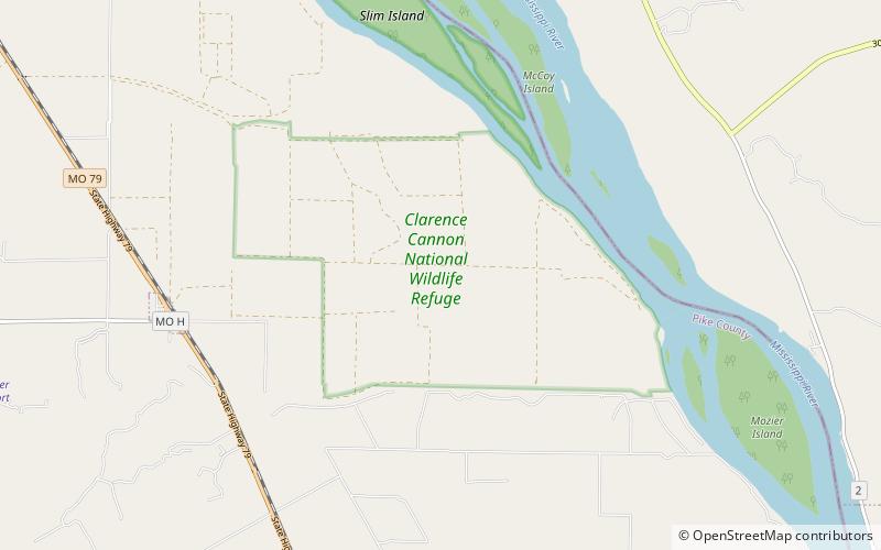 Clarence Cannon National Wildlife Refuge location map