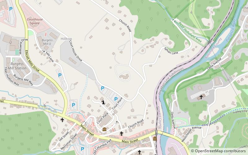 Patapsco Female Institute location map