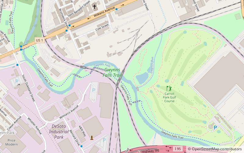 Carrollton Viaduct location map