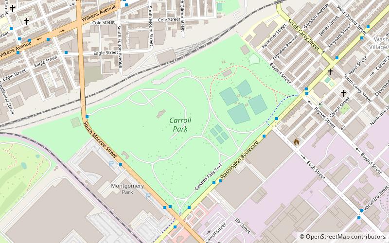 Carroll Park location map