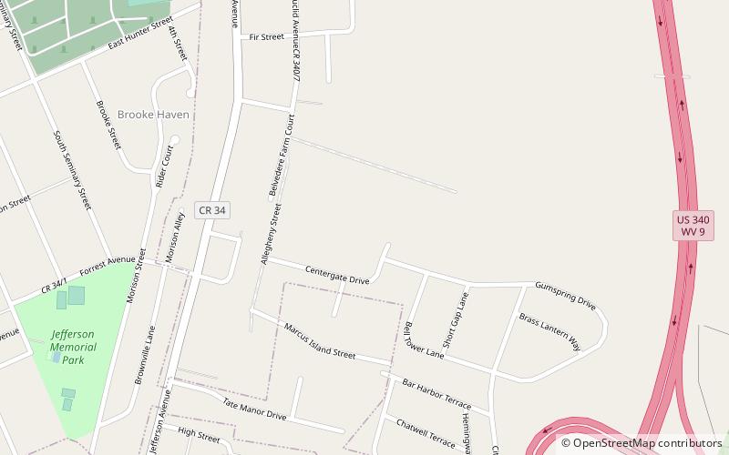 Belvedere location map