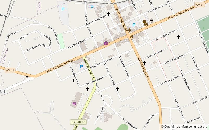 old charles town historic district location map