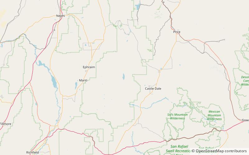 joes valley dam bosque nacional de manti la sal location map