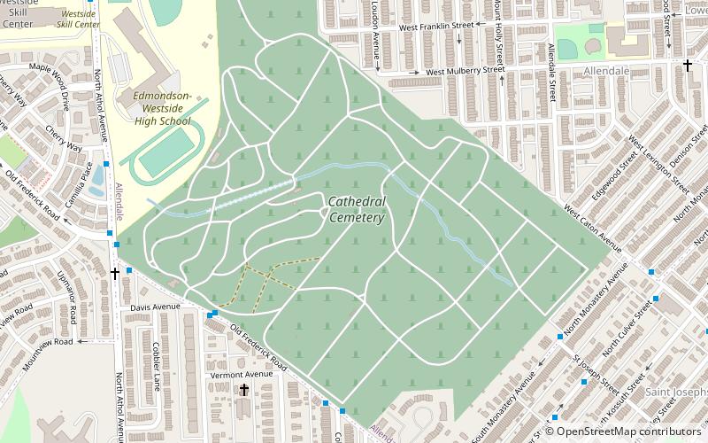 New Cathedral Cemetery location map