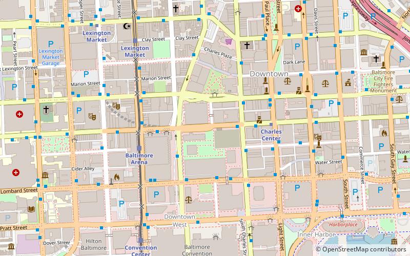 Downtown Baltimore location map